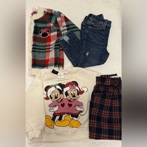 SOLD Disney Kids Mickey and Minnie Holiday Sweatshirt BUNDLE